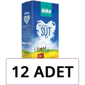 Enka Süt Tam Yağlı Uht Süt 12 x 1 lt