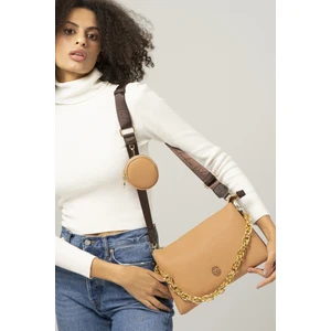 Valentino Orlandi Kadın Çapraz Çanta Camel-Kahve VLT039