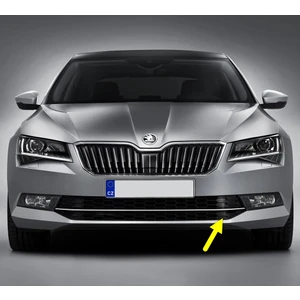 Skoda Superb 3 2015-2019 Ön Tampon Sol Sis Farı Yan Izgarası Kromlu 3V0853665