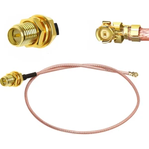 30CM Rp Sma Dişi Ipex Mhf1 Rf Bağlantı Kablosu 0-6ghz Altın Kaplama