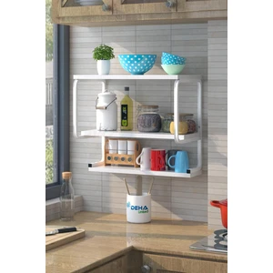 Üç Katlı Çok Amaçlı Mutfak  Rafı Banyo Düzenleyici Organizer Duvar Raflı Dolap