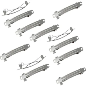 10 Adet 5 Cm Gümüş Renk Metal Otomatik Toka Boş Süslenmemiş