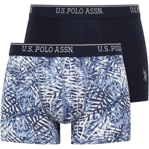 U.S. Polo Assn. Erkek Baskılı-Lacivert 2'li Boxer 80477