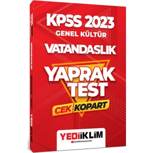 Yediiklim Yayınları 2023 KPSS Genel Kültür Vatandaşlık Çek Kopart Yaprak Test