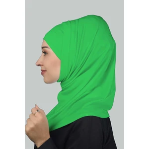 İkili Set Pratik Eşarp Hazır Türban Ve Hijab Tesettür Bonesi - Açık Yeşil
