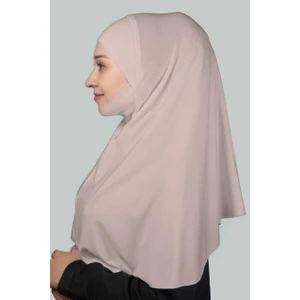 Al-Tobeh Hazır Türban Peçeli Pratik Eşarp Tesettür Nikaplı Hijab - Namaz Örtüsü Sufle (Xl) - Açık Latte