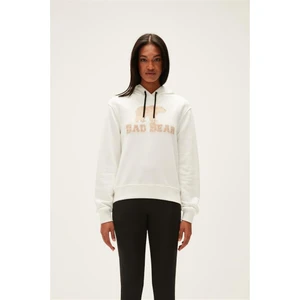 Bad Bear Frost Kapüşonlu Kadın Beyaz Sweatshirt