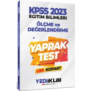 Yediiklim Yayınları 2023 KPSS Eğitim Bilimleri Ölçme ve Değerlendirme Çek Kopart Yaprak Test