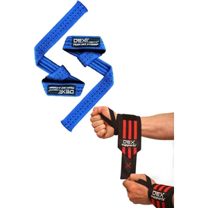 Dex Supports Lifting Straps Pro + Wrist Wraps 2'li Set