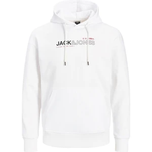 Jack & Jones Erkek Jcomono Vision Kapüşonlu Sweatshirt 63412216286 Beyaz