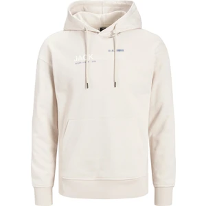 Jack & Jones Erkek Jcomono Vision Kapüşonlu Sweatshirt 63412216286 Bej