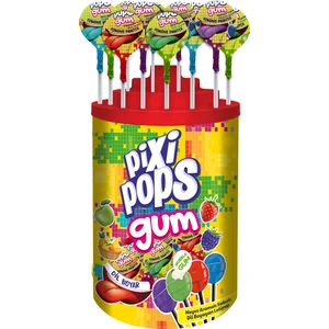 Pixi Pops Meyve Aromalı Dil Boyayan Top Lolipop 100 x 16 gr