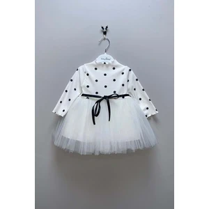 Mnk Baby Kız Puantiyeli Tütülü Günlük Elbise MNK0416