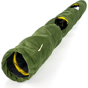 Katlanabilir Uzun Kadife Kedi Tüneli (Orman Yeşili)