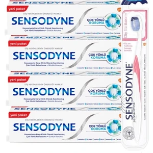 Çok Yönlü Koruma Diş Macunu 4 Adet + Sensodyne Diş Eti Bakımı Diş Fırçası