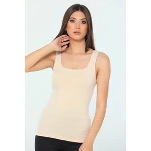 Kadın Likralı Kalın Askılı Atlet 0392 - 3 Adet