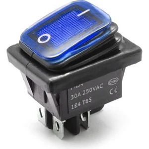 Kcd3 15A Su Geçirmez Mavi Işıklı On-Off-On Anahtar