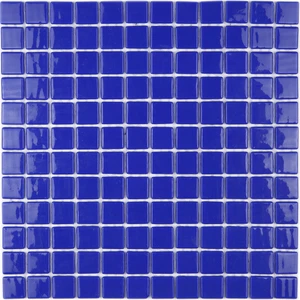 Havuz, Banyo, Sauna, Spa Ve Tüm Yüzeyler Için 25x25 Mm Mavi Cam Mozaik.