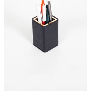 Turgut Office Masaüstü Küçük Gold Detaylı Kalemlik Siyah