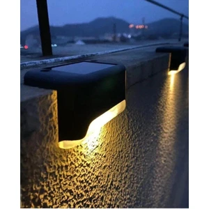 Home Dekor Hediye Dekoratif 8 Adet Köşebent Merdiven Veranda Solar Güneş Enerjili LED Lamba Dekor Bahçe Aydınlatma