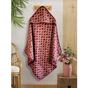 Pamuk Hanım Bebek Banyo Havlu Kundak 80X80 cm Outlt Puantiye