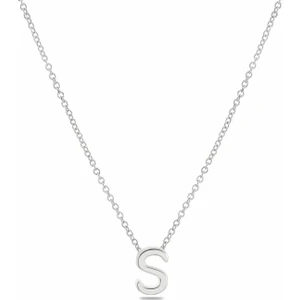Ervalina Aksesuar S Harfli Gümüş Zincir Kolye  ERVK0931