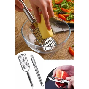 Eminhome Profesyonel Krom Saplı Sebze Soyacak ve Rende Set