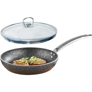 Granit Tava 20 cm Cam Kapaklı