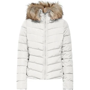 New Ellan Quilted Kadın Beyaz Mont