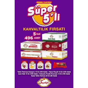 Süper 5'li Kahvaltılık Fırsatı Vişne reçeli-Sade helva
