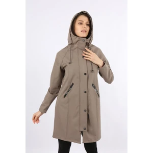 Banada Moda Kapüşonlu Fermuarlı Cepli Double Face Trend Mont Parka