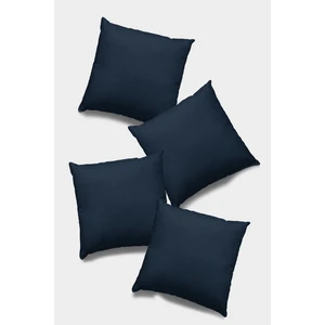 4'lü 43 x 43 cm Lacivert Kırlent Kılıfı Tay Tüyü Döşemelik Premium Kumaş Dekoratif Çift Taraflı KRL022