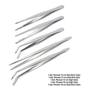 AtelSan Penset 13 cm ve 16 cm 5’li Set