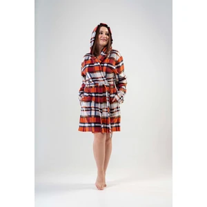 Kadın Büyük Beden Kısa Brown Polar Sabahlık 201005-8758