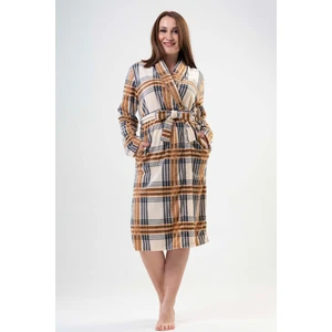 Kadın Büyük Beden Brown Polar Sabahlık 201035-0063