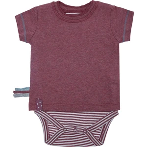 Kısa Kollu Tshirt Body,bordo Melanj