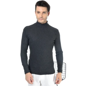 Belifanti Collection Erkek Füme Yarım Balıkçı Yaka Slim Fit Kazak