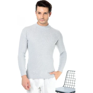 Belifanti Collection Erkek Gri Yarım Balıkçı Yaka Slim Fit Kazak