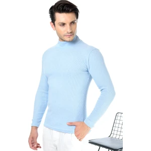 Belifanti Collection Erkek Bebe Mavisi Yarım Balıkçı Yaka Slim Fit Kazak