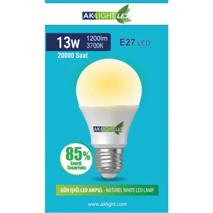 Aklight 13W Günışığı E-27 LED Ampul 1200 Lm