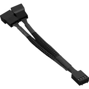 SLX-F201 2to1 2*male 4pin+1*female 4pin 10CM Örgülü 240MM Cpu Fan Birleştirme Kablosu