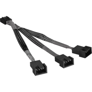 SLX-F301 3to1 3*male 4pin+1*female 4pin 10CM Örgülü 360MM Cpu Fan Birleştirme Kablosu