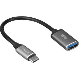 HY-XO22 Gümüş USB F To Type C M 10CM Kablolu Metal Gövdeli Otg Çevirici