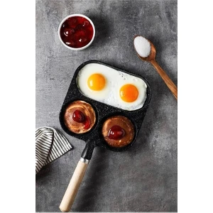 Ydgr Döküm 3 Bölmeli Omlet Tavası - Krep Tavası