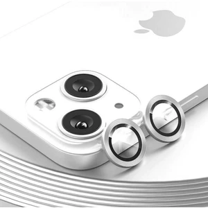 Iphone 14 Plus Kamera Koruyucu Lens Mercek Metal Çerçeveli 2li Set Gümüş Gri Silver
