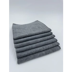Missclean Mikrofiber Kareli Mutfak Bezi Leke Tutmaz Koku Yapmaz 40*40 cm Gri 6 Adet