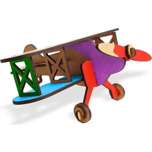 Robotik Şeyler Pır Pır Uçak Ahşap Boyanabilir Stem Set