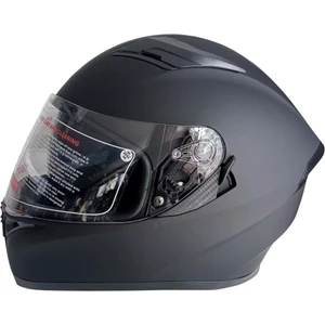 Jk-21 316 Model Güneş Vizörlü Kapalı Kask - Mat Siyah - L