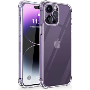 Case World Caseworld Apple iPhone 14 Pro Max Kapak Kamera Korumalı Şeffaf Airbag Antishock Köşe Korumalı Silikon Kılıf