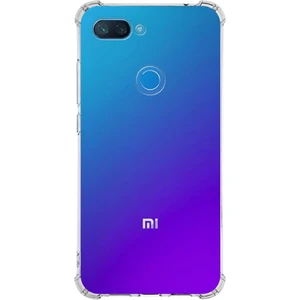 Case World Xiaomi Mi 8 Lite ile Uyumlu Kapak Köşe Korumalı Airbag Antishock Şeffaf Silikon ile Uyumlu Kılıf